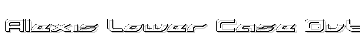 Alexis Lower Case Outline font